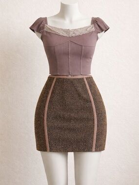 Windsor Brown and Gold Glitter Dress